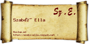 Szabó Ella névjegykártya