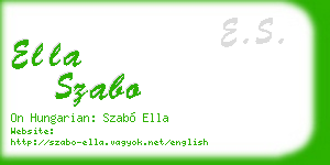 ella szabo business card